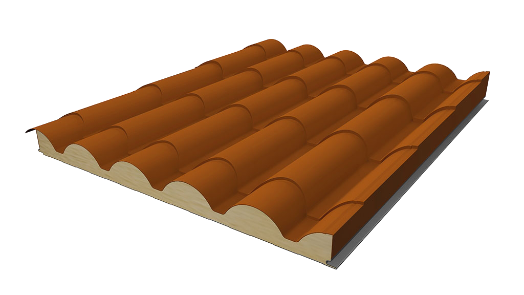 Panel Sándwich teja roja