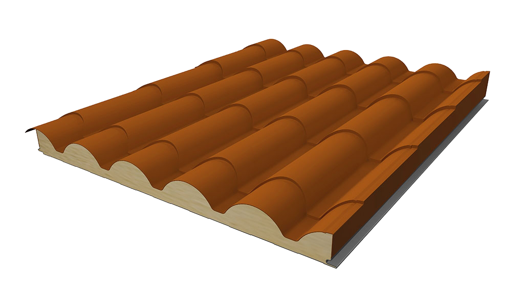 Panel Sándwich teja roja